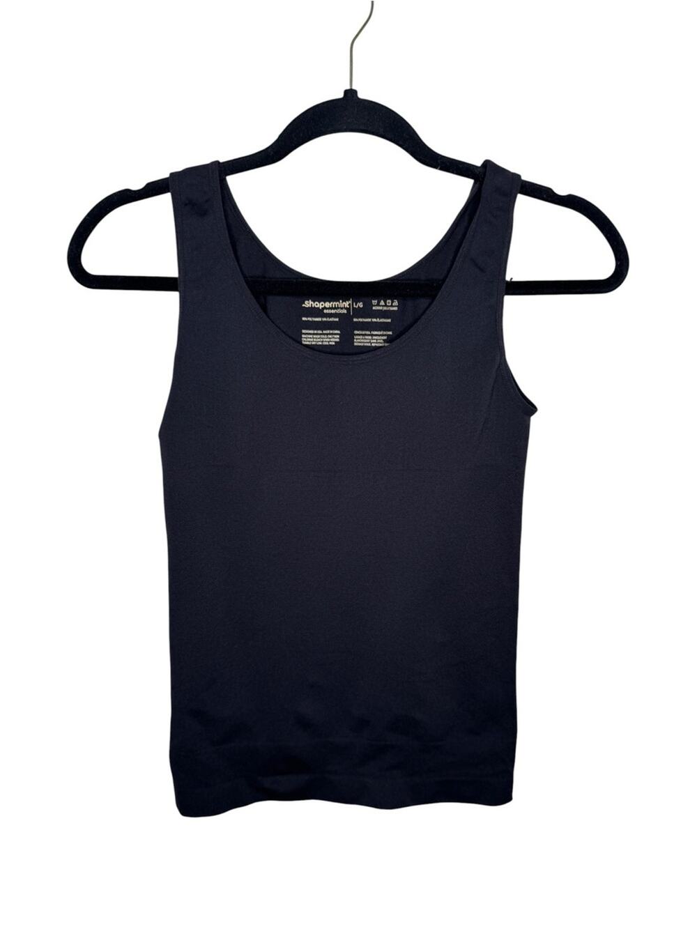SHAPERMINT / black essentials all day every day shapewear cami tank / L